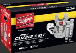 Rawlings Adult White/Silver VELO 2.0 Catcher's Gear Box Set: CSV2A-W/SIL -Rawlings Shop CSV2A VELObox 16